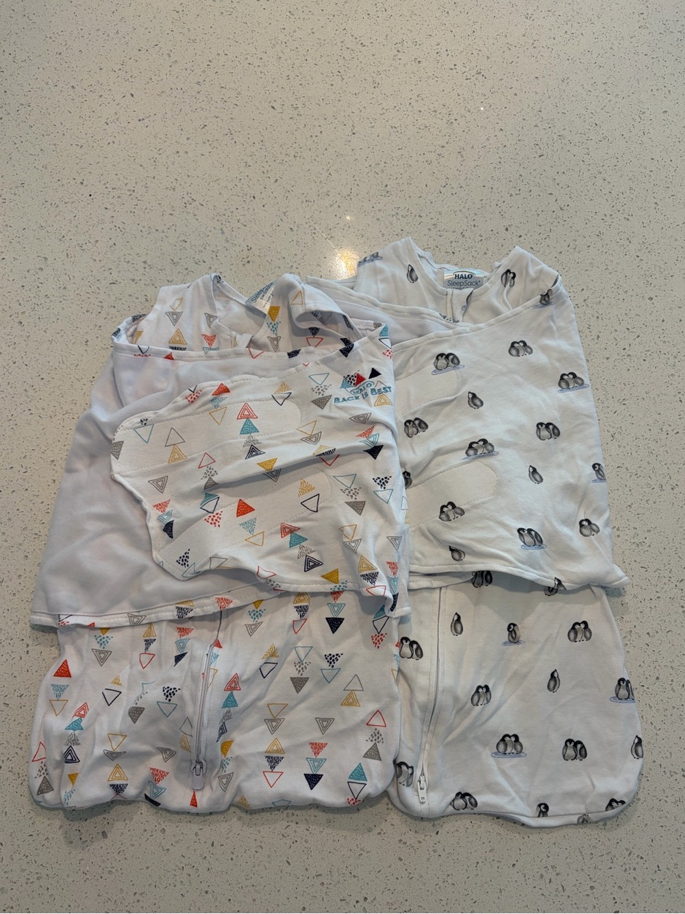 Halo 100% cotton sleepsack swaddle Newborn/0-3 months set of 2